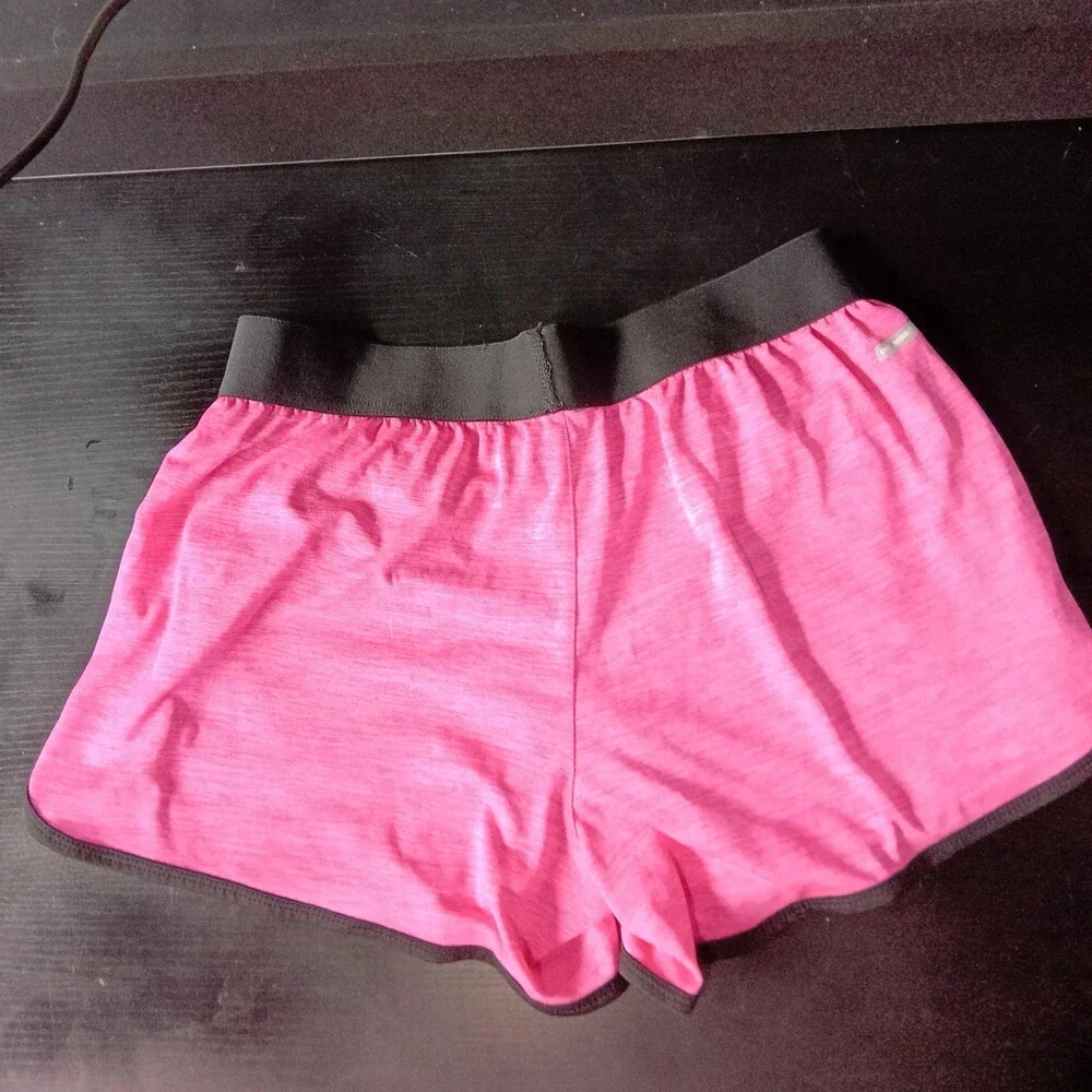 Danskin Now Pink Heathered 2-in-1 Layered Running Shorts Size S 4-6